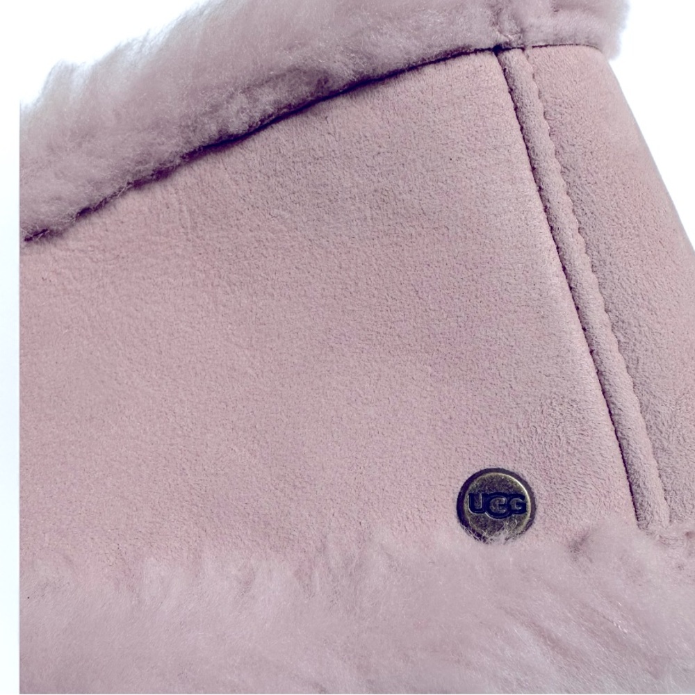 UGG Reversible Leather and Shearling Headband Ear Muff Brand New L/XL Pink - Picture 12 of 14